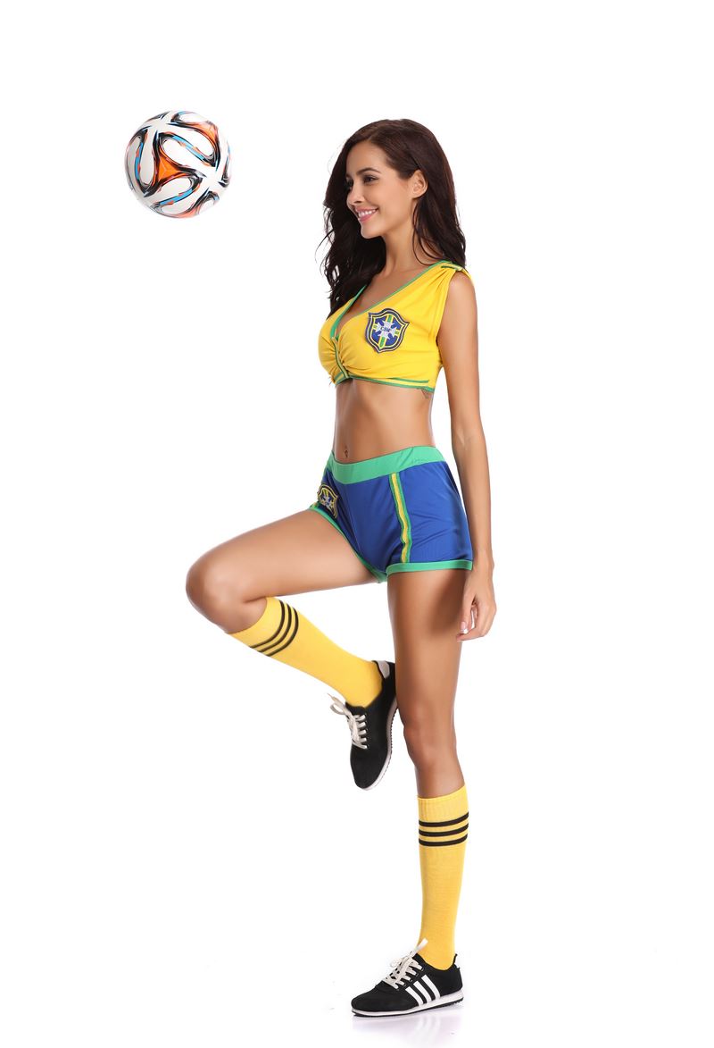 F1828 World Cup Cheerleader Uniform Football Baby Games